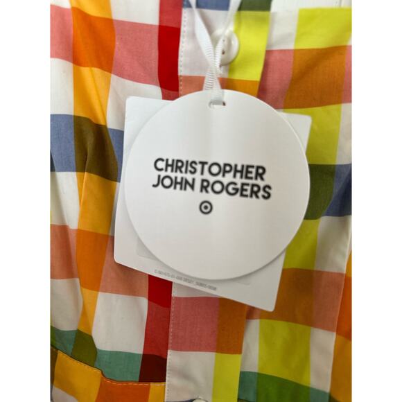 Christopher John Rogers for Target Plaid Wide Strap Tie Waist Dress Size 2 NWT - Picture 4 of 7